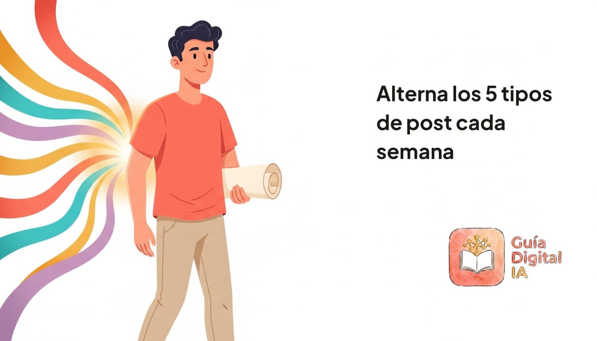Alterna los 5 tipos de post cada semana