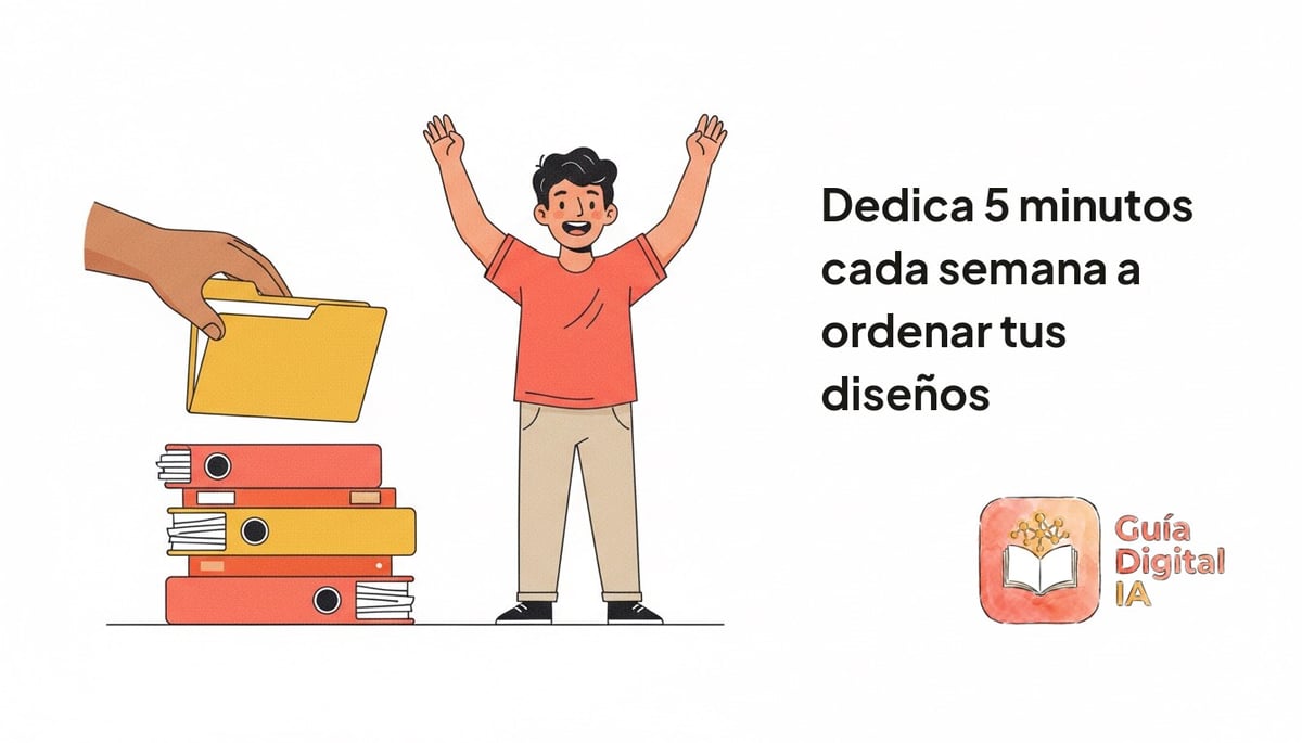 Dedica 5 minutos cada semana a ordenar tus diseños