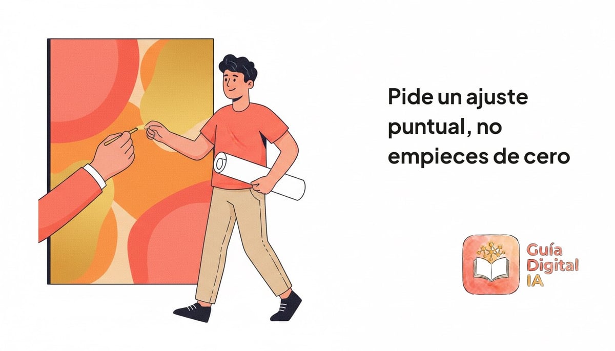 Pide un ajuste puntual, no empieces de cero