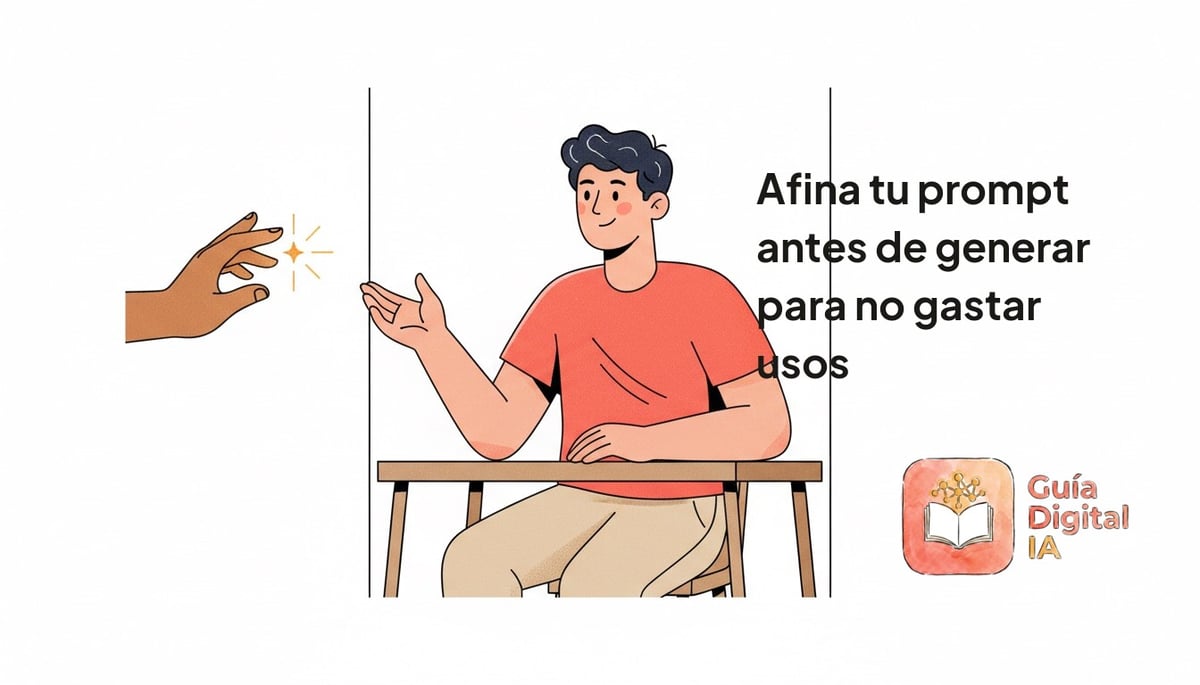 Afina tu prompt antes de generar para no gastar usos