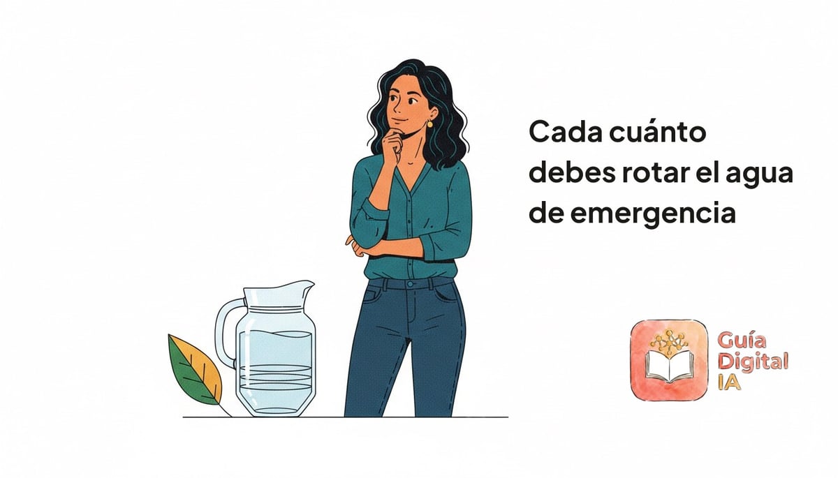 Cada cuánto debes rotar el agua de emergencia