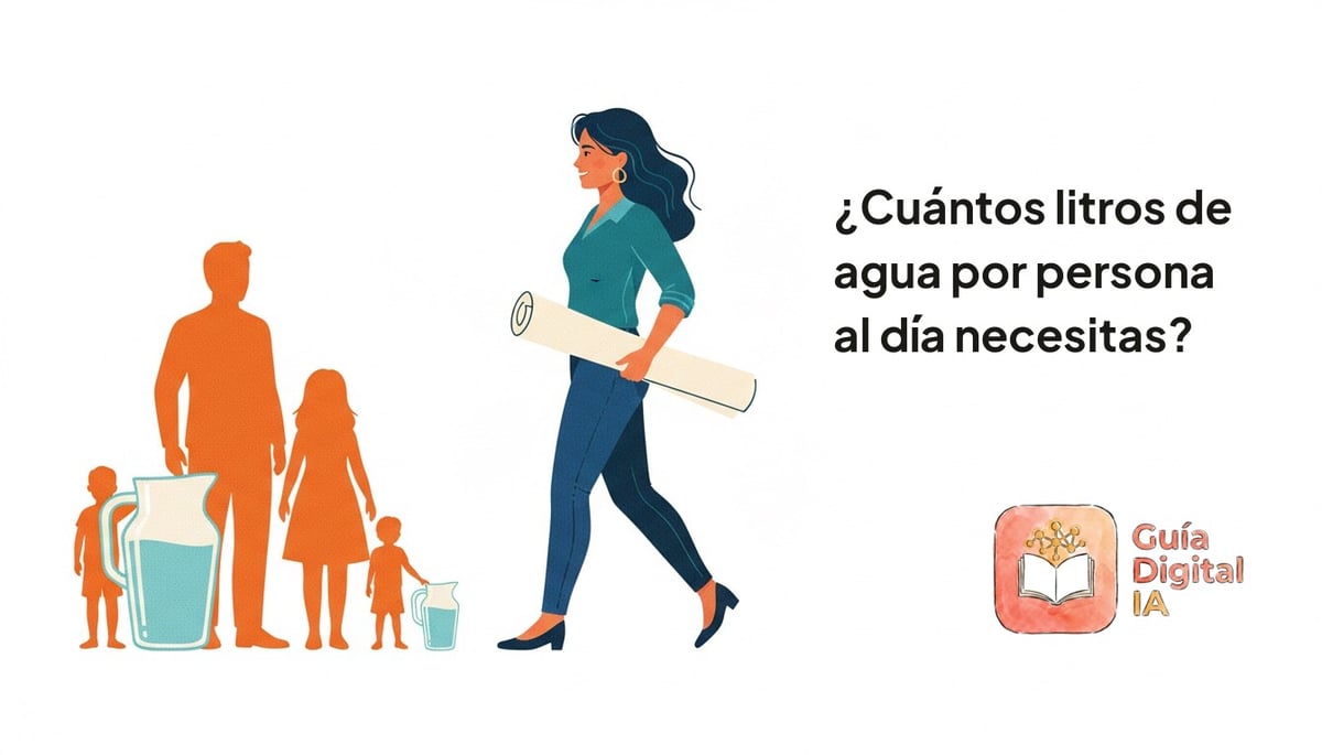 ¿Cuántos litros de agua por persona al día necesitas?