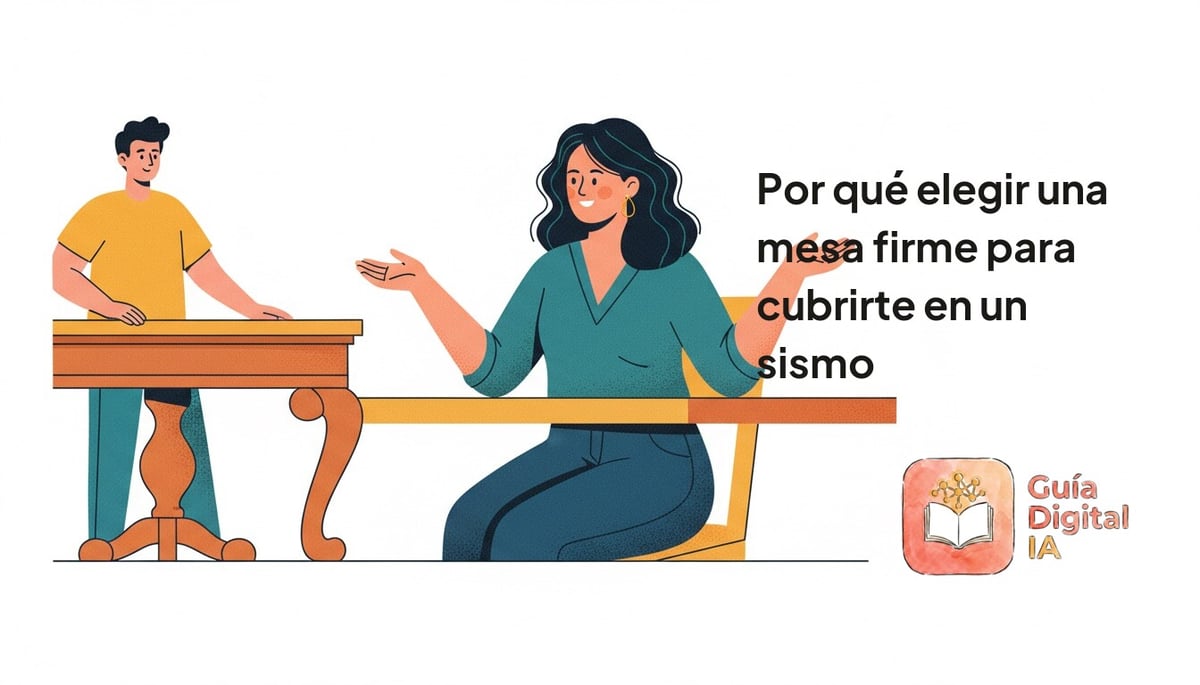Por qué elegir una mesa firme para cubrirte en un sismo