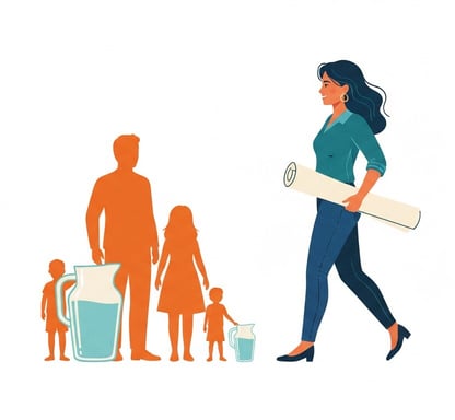 ¿Cuántos litros de agua por persona al día necesitas?